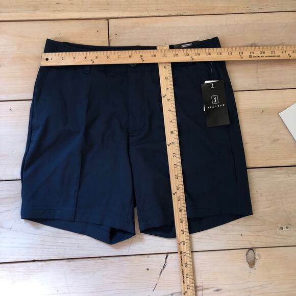 PGA Tour NWT Men's Black Iris Performance Stretch Golf Shorts Blue Size 32 - Picture 9 of 9
